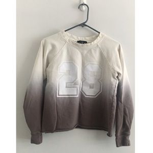 Varsity Cropped two tone pullover